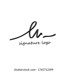 L v Lv initial letter handwriting and signature logo. isolated white background