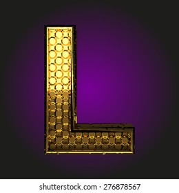 l vector golden letter