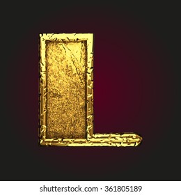 l vector golden letter