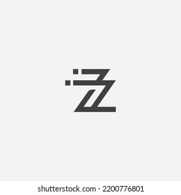 l vector image of letter z letter z minimalist logo, z tech logo, z monogram