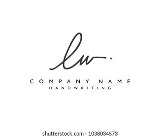 L W Initial handwriting logo