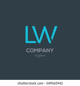 L & W  Letter logo design vector element