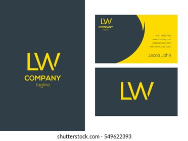 L & W  Letter logo design vector element
