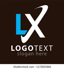 L X Initial letter logo icon vector template