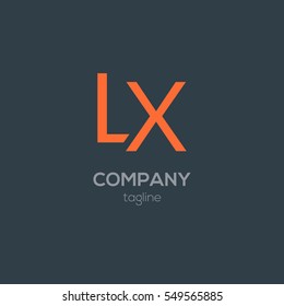 L & X  Letter logo design vector element
