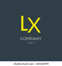 L & X  Letter logo design vector element