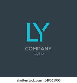 L & Y  Letter logo design vector element