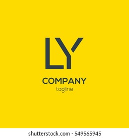 L & Y  Letter logo design vector element