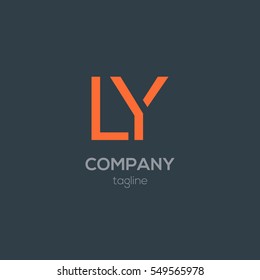 L & Y  Letter logo design vector element