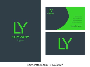 L & Y  Letter logo design vector element
