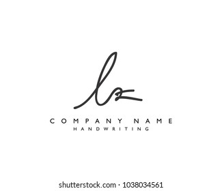 L Z Initial handwriting logo
