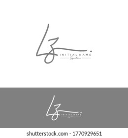 L Z LZ Initial Brief Handschrift und Unterschrift Logo.
