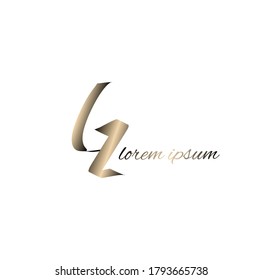 L z Lz initial logo handwriting template vector