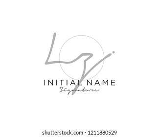 L Z Signature initial logo template vector