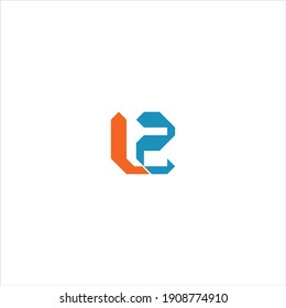 L Z  unique abstract letter logo design. lz monogram