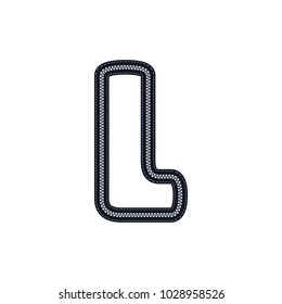 L Zipper Letter Logo Icon Design