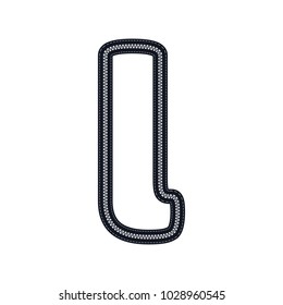 L Zipper Letter Logo Icon Design