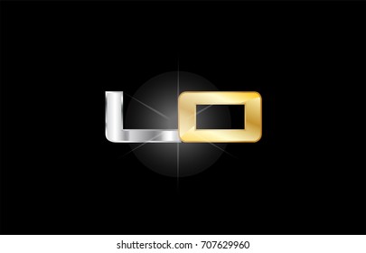 L0 L 0 zero gold glitter glittering letter and number combination of a logo with metallic texture