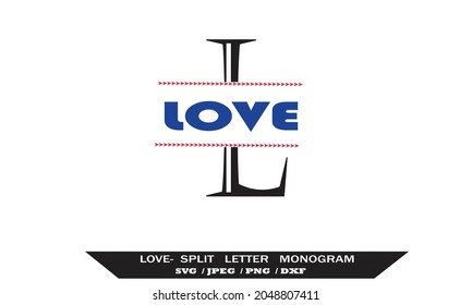 L0VE split alphabet monogram For circuit file.