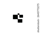 L1 line logo square technology vector illusion