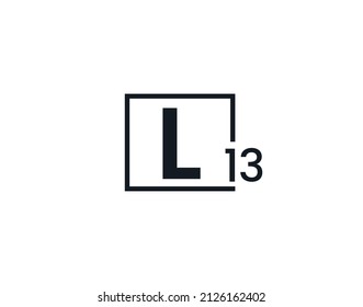 L13, 13L Initial letter logo