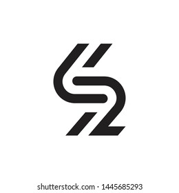 L2, 72, 12, 17, 2s, s2 initial logo with a simple and clean concept