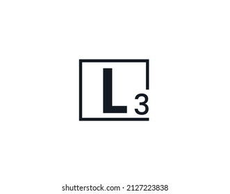 Logotipo de letra inicial L3, 3L