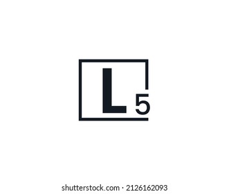 L5, 5L Initial letter logo
