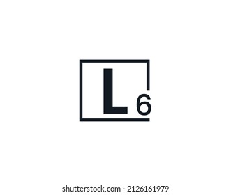 L6, 6L Initial letter logo