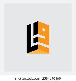 L9 - logo. Vector design element or icon. 3d logotype with letter L and number 9 (nine).