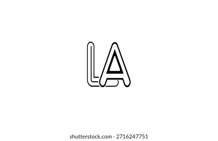 LA, AL LETRA ABSTRATA LOGOTIPO MONOGRAMA