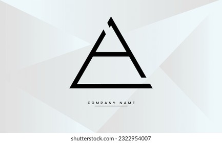 Monograma con el logotipo de las letras abstractas de LA, AL