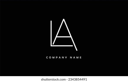 LA, AL Abstract Letters Logo Monogram