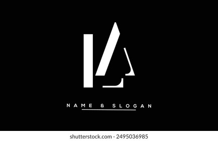 LA, AL Abstract Letters Logo Monogram