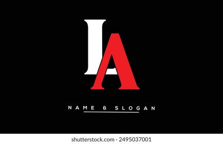 LA, AL Abstract Letters Logo Monogram