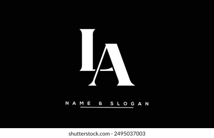 LA, AL Abstrakte Buchstaben Logo Monogramm