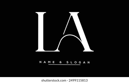 LA, AL Abstract Letters Logo Monogram