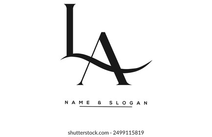 LA, AL Abstract Letters Logo Monogram