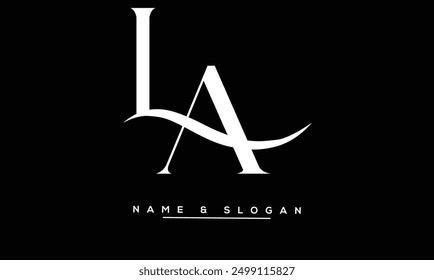 LA, AL Abstract Letters Logo Monogram