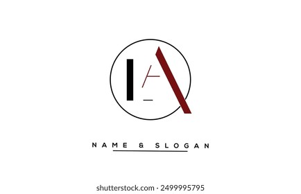 LA, AL Abstrakte Buchstaben Logo-Monogramm