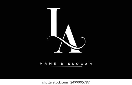 LA, AL Abstract Letters Logo Monogram