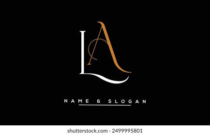 LA, AL Abstract Letters Logo Monogram
