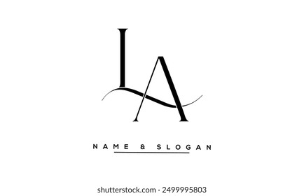 LA, AL Abstract Letters Logo Monogram