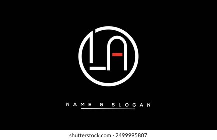 LA, AL Abstrakte Buchstaben Logo-Monogramm