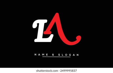 LA, AL Abstract Letters Logo Monogram