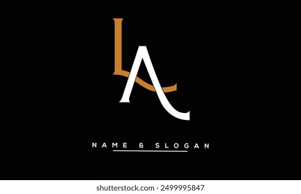 LA, AL Abstract Letters Logo Monogram