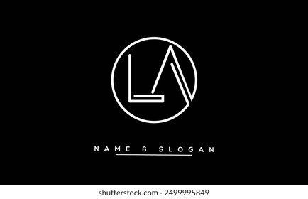 LA, AL Abstract Letters Logo Monogram