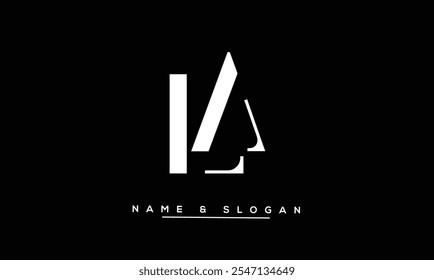 LA, AL Letras abstratas Monograma de logotipo