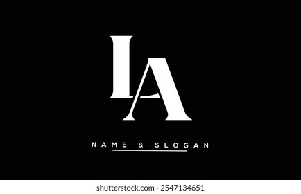 LA, AL Abstract Letters Logo Monogram