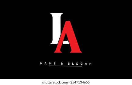 LA, AL Abstract Letters Logo Monogram